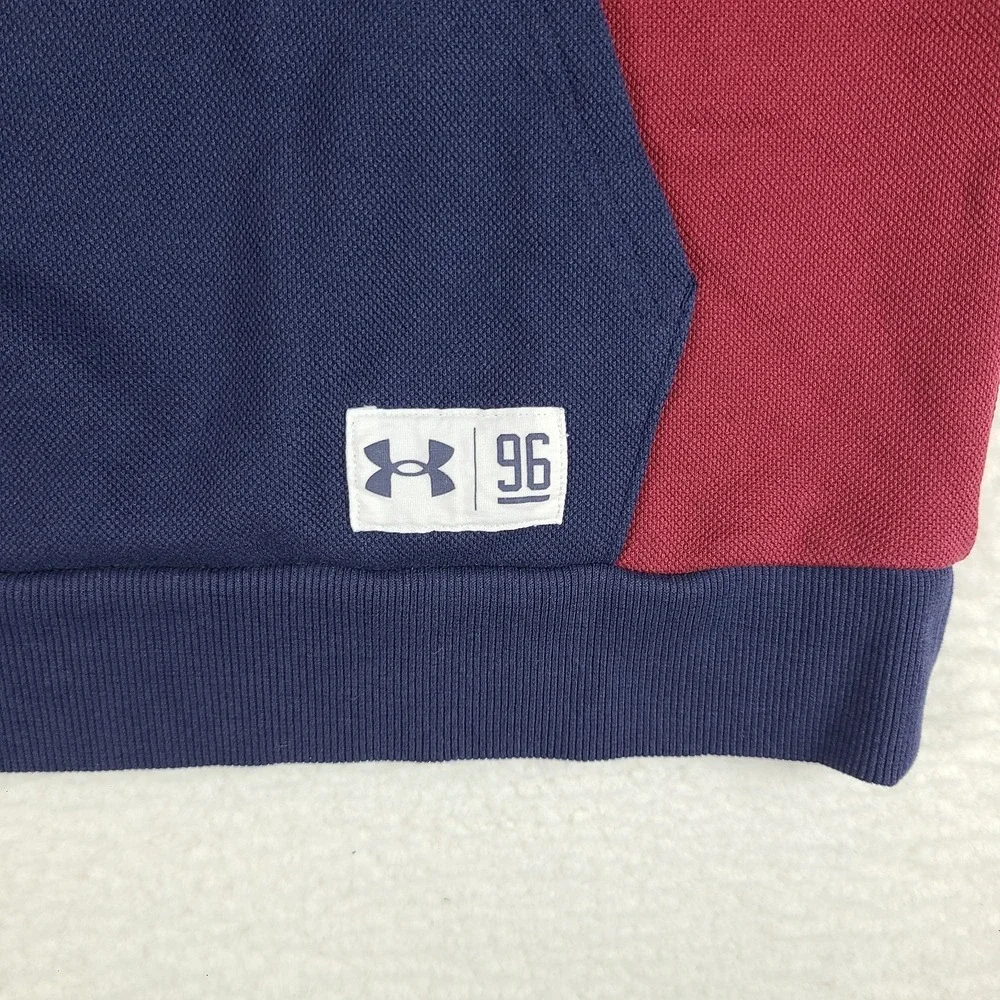Under Armour Sweater Mens Large Blue Navy Red‎ Crewneck Sweatshirt